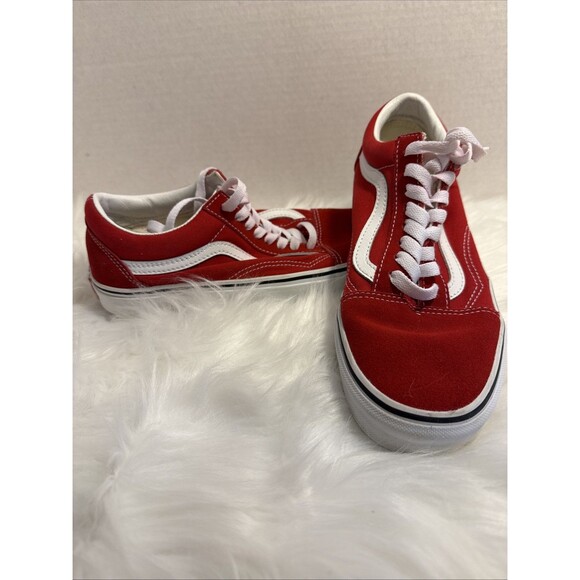 Vans Old Skool Off The Wall Red White Size Men's 7.5 Women's 9.0 - EUC - Picture 1 of 8
